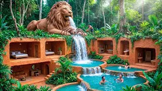 Building a Secret Mud Palace with a Giant Spider Guardian & Luxury Slides