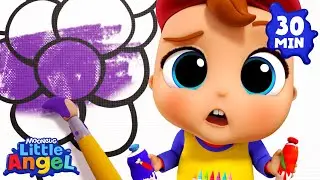 Learning Color Magic! 🎨✨ Little Angel | Best Animal Videos for Kids | Kids Songs and Nursery Rhymes