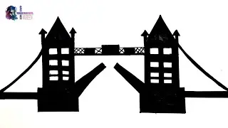 How to Draw London Tower Bridge Step by Step @LetsDrawBlack