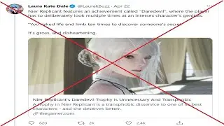 Don't Take the Outrage Bait Over Nier Replicant's Achievements 4/22/21