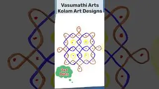 EP:52 Perfect Kolam Art Design 🏵️ Relaxing & Satisfying Drawing | Vasumathi Arts #shorts #Kolam #art