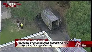 Vehicle fire at Apopka High School