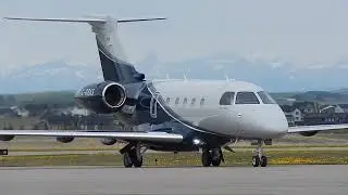 AirSprint Embraer Legacy 500 Arrival, Taxi And Shutdown At Springbank Airport