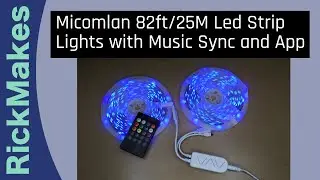 Micomlan 82ft/25M Led Strip Lights with Music Sync and App