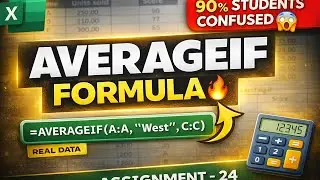 Excel AVERAGEIF Formula Explained 🔥 | Assignment 24 | Real Data Example | Hindi