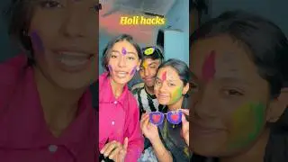 Holi hacks 🩷💚💜❤️#holihacks #holi #holispecial