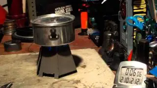 VARGO Titanium Hexagon Wood Stove used with a VARGO Titanium Triad