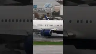 Beautiful Boeing 767 landing of Delta Airlines in Lisbon Airport