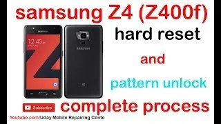 samsung z4 (z400f) hard reset and pattern unlock complete process/रिसेट,पैटर्न लॉक को हटायें - UMRC