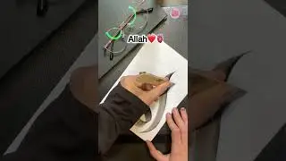 Allah ❤️🫀modern calligraphy tutorial #shorts #islamicart #allah #viral