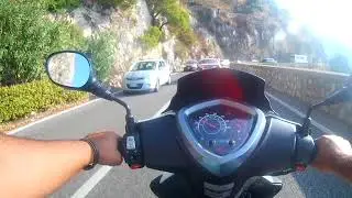 Trecho de moto pela costa Amalfitana - SORRENTO-POSITANO-AMALFI