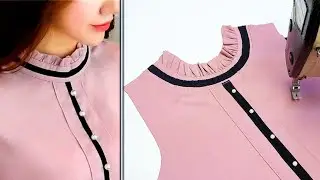 Boat Neck Design with Ruffle for Kurti/Suit Cutting and Stitching | Sewing Tips and Tricks