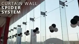Curtain Wall Spider System - Kia Showroom Hyderabad