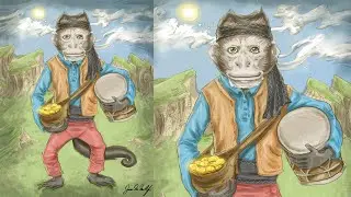 The Armenian Capuchin Monkey[Timelapse][Digital Painting]