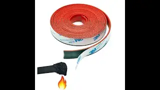 Intumescent Smoke Seal Strip Tape   9 Foot Graphite & Rubber Composite Material for Fire Door Seal