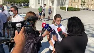 Havana Achilleos of TLC Private School,  talking to ANT and other TV stations