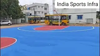 Basketball Court Construction & Installation work is completed 