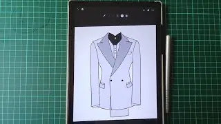How To Draw Tuxedo Stitch Stripe Suit Using Apps Infinity Design.