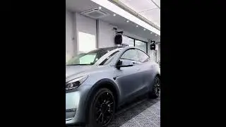 CAXVINYL Factory Direct HD PET Liner Matte Ghost Metallic Grey Blue Car Wrap