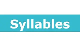 Syllable Lesson