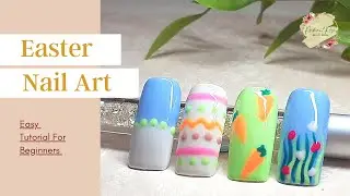Easy Easter Egg Nail Art Tutorial For Beginners #shorts