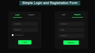 Login and Registration Form Using HTML, CSS and JavaScript