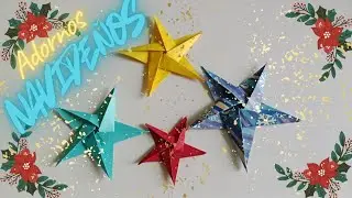 🎄Como hacer una estrella 🌟 de Navidad 🌲 muy fácil 😃