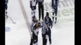 Guillaume Lepine vs Sean Selmser EIHL fight 18-9-10