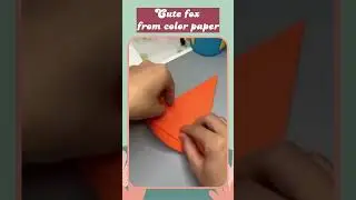 Make a Fox's Head from colored paper easily #craft #fox