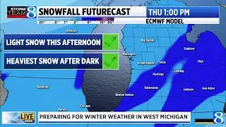 Snow on its way to West Michigan