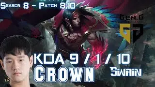 Gen Crown SWAIN vs FIZZ Mid - Patch 8.10 KR Ranked