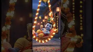 🌸 Janmashtami Special | Divine Baby Krishna Animation 🌸 #janmashtami2025 #krishnashorts