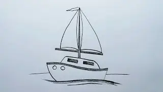 Sailing Boat Drawing Ideas | How to draw a beautiful ship step by step | sail boat art technique |