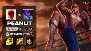 Peanut Lee Sin Jungle vs Khazix - KR Grandmaster Patch 10.24