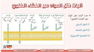 الصف الحادي عشر   العلمي   الأحياء   النقل السلبي والنقل النشط4 الخاصية الاسموزية هي انتشار الماء