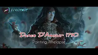 Dance D'Amour 1790 | Gothic Vampire Fantasy Painting Timelapse | Procreate on Ipad Pro