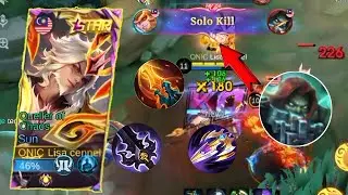 CARA SUN MENGHADAPI TERIZLA DI EXP LANE TERBARU❗BUILD TERSAKIT SUN | GAMEPLAY SUN TERBARU | MLBB