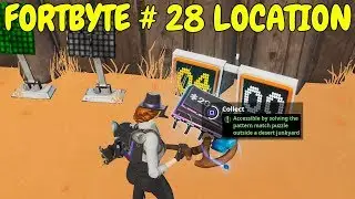 Fortnite FORTBYTE #28: Accessible by Solving Pattern Match Puzzle Outside a Junkyard Desert