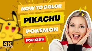 How to color Pikachu Pokemon [4K] Parents Relaxing Music (Free Download)