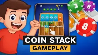 Coin Stack Gameplay &ndash; Satisfying Coin Merging Puzzle (Android Game)