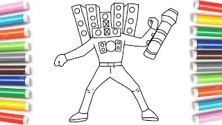 Mega SPEAKER MAN Coloring pages 2.0 | SKIBIDI Toilet Color TV | NCS Release