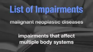 Is there a Social Security Disability list of impairments that Social Security considers disabling?