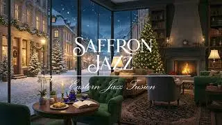 Midnight Lantern Glow🌌 | Saffron Jazz | Relaxing, Reading, Studying, Sleep, Caf&eacute; Background🎄