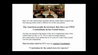The 2nd Constitution Revealed ~ The Act of 1871 ~  We Lost Our Freedom And Did Not Know It