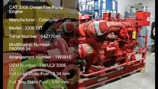 Green Industrial Quick Takes - CAT 3306 Diesel Fire Pump Engine