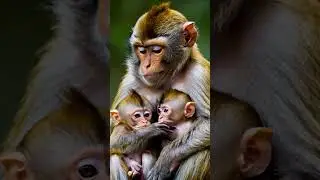 Monkeys family lovely 😍 #monkey #monkeybehavior #animallover #animals #monkeylove