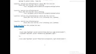 Error inflating class com google android material navigation NavigationView after migration to Andro