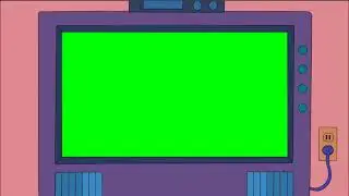The Simpsons - T.V. Green Screen template (2008)