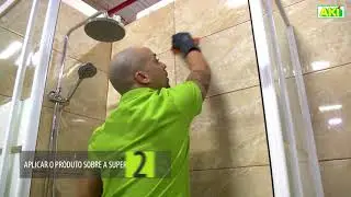 #AKIÉFácil limpar as juntas da banheira, da cabine e do lavatório