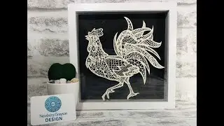Hand Cut Rooster Design Time-lapse // Papercutting //Paper art //Mandala //NGDEFFECT